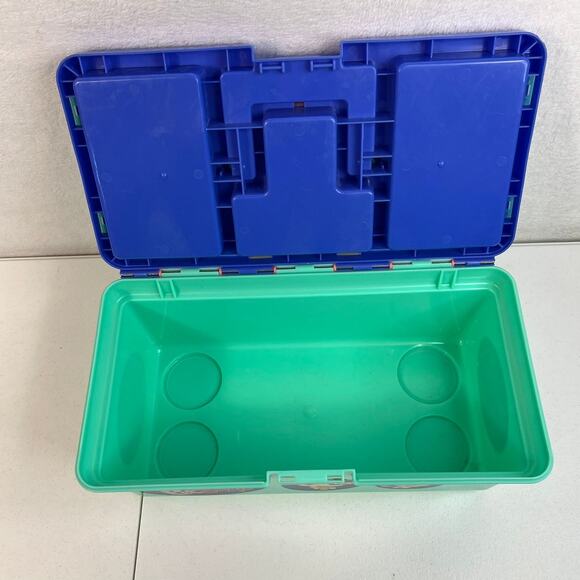 Littlest Pet Shop Storage Case Hasbro 2007 Toy Carry Box Teal Blue LPS Playset - Picture 5 of 11